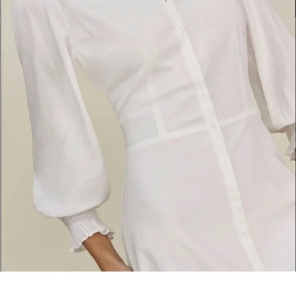 Reformation White Midi Dress - Picture 4 of 10